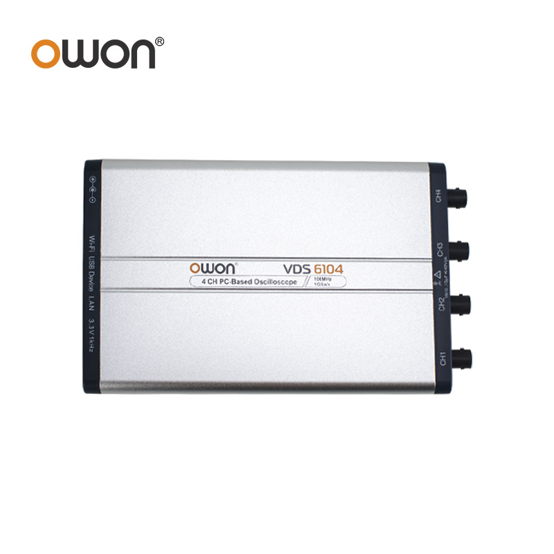 Digital Storage Oscilloscope 100Mhz 4Ch - OWON VDS6074 VDS6104 Virtual PC Osciloscópio