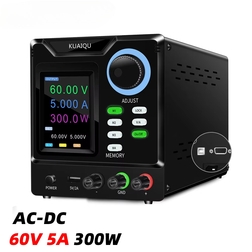 Programmable Dc Power Supply 60V 5A - Kaiqu SPPS-D605-232 60v 5a 12v 24v