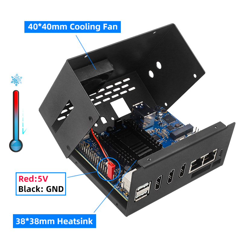 Caixa de metal laranja Pi 5 Pl - Orange Pi 5 Plus 16Gb avaliação e preço