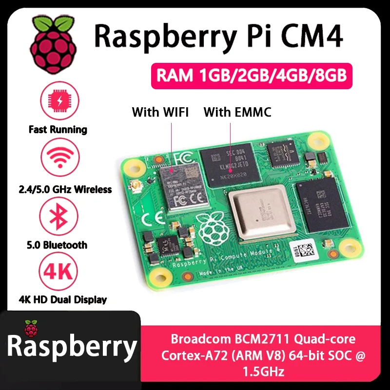 Raspberry Pi CM4 1GB/2GB/4GB/8 - Raspberry Pi Compute Module 4 8Gb 32Gb avaliação e preço