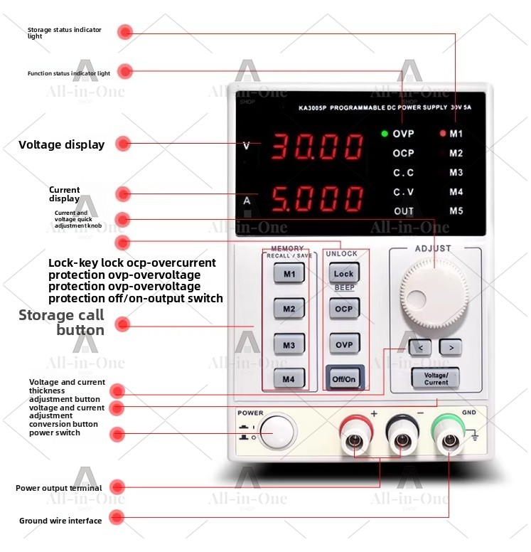 Fonte de Alimentação Digital P - Programmable Dc Power Supply 60V 5A avaliação e preço