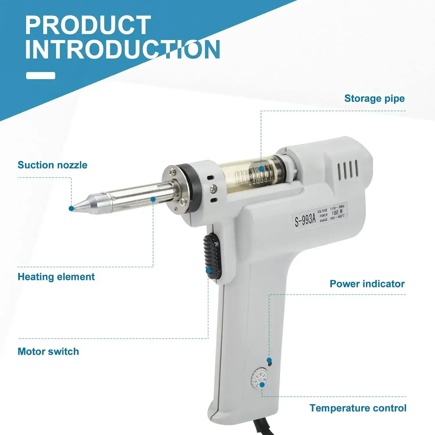 S-998P Pistola de Dessoldagem  - Desoldering Gun Vacuum Electric avaliação e preço
